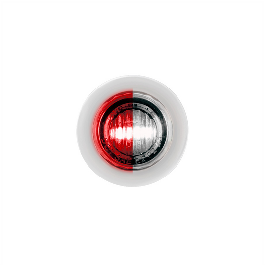 Double Fury White Auxiliary to Red Dual Function 2 LED 3/4" Light