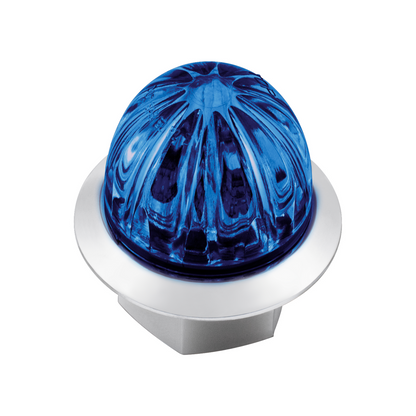 Double Fury Blue Auxiliary to Amber Primary Dual Function 4 LED 1 1/8" Watermelon Light