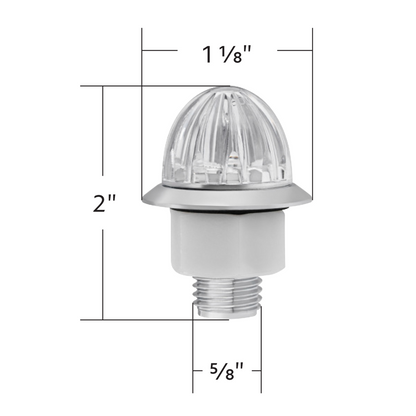 Double Fury Blue Auxiliary to Amber Primary Dual Function 4 LED 1 1/8" Watermelon Light