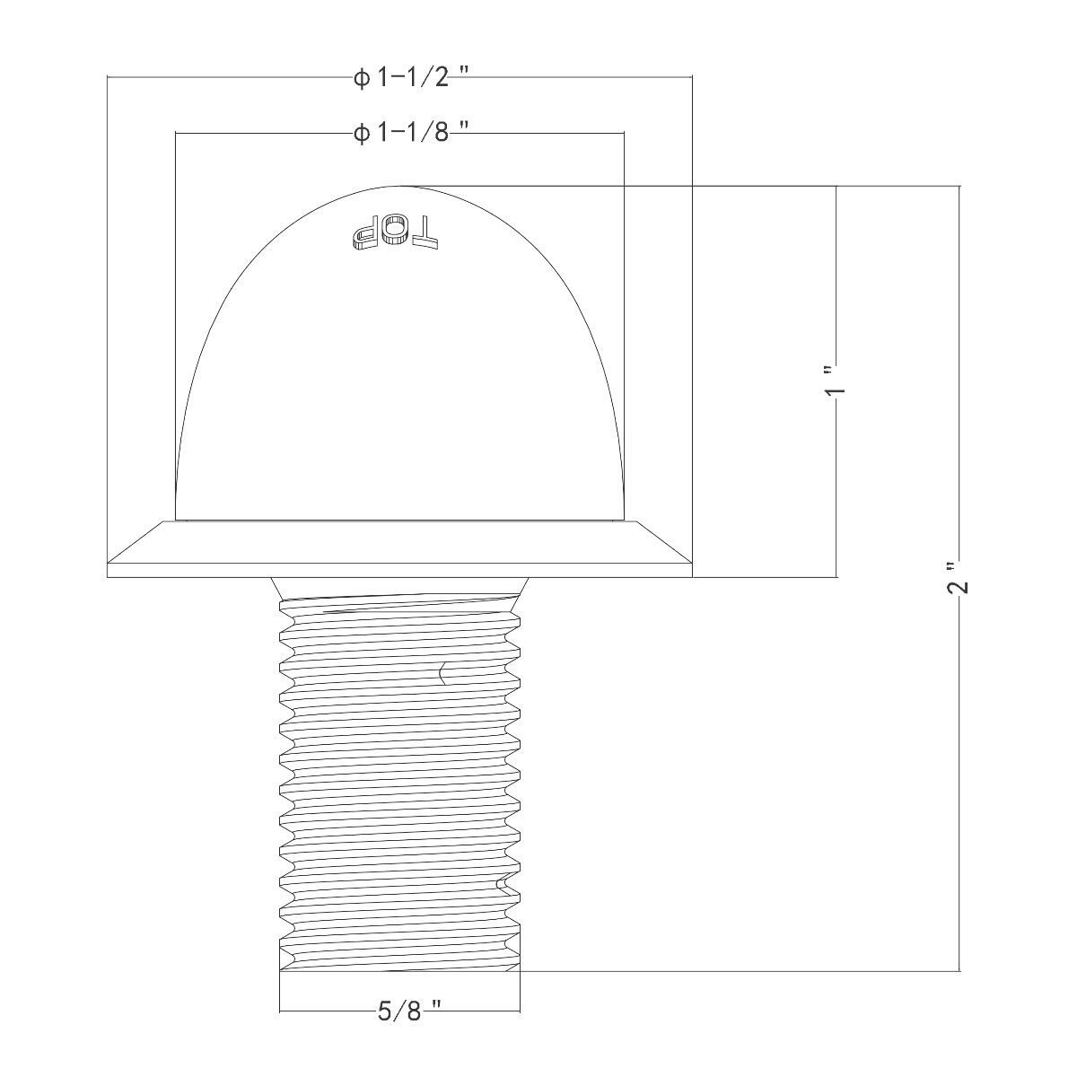 Double Fury Blue Auxiliary to Amber Primary Dual Function 4 LED 1 1/8" Watermelon Light