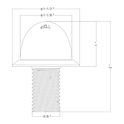 Double Fury Blue Auxiliary to Amber Primary Dual Function 4 LED 1 1/8" Watermelon Light