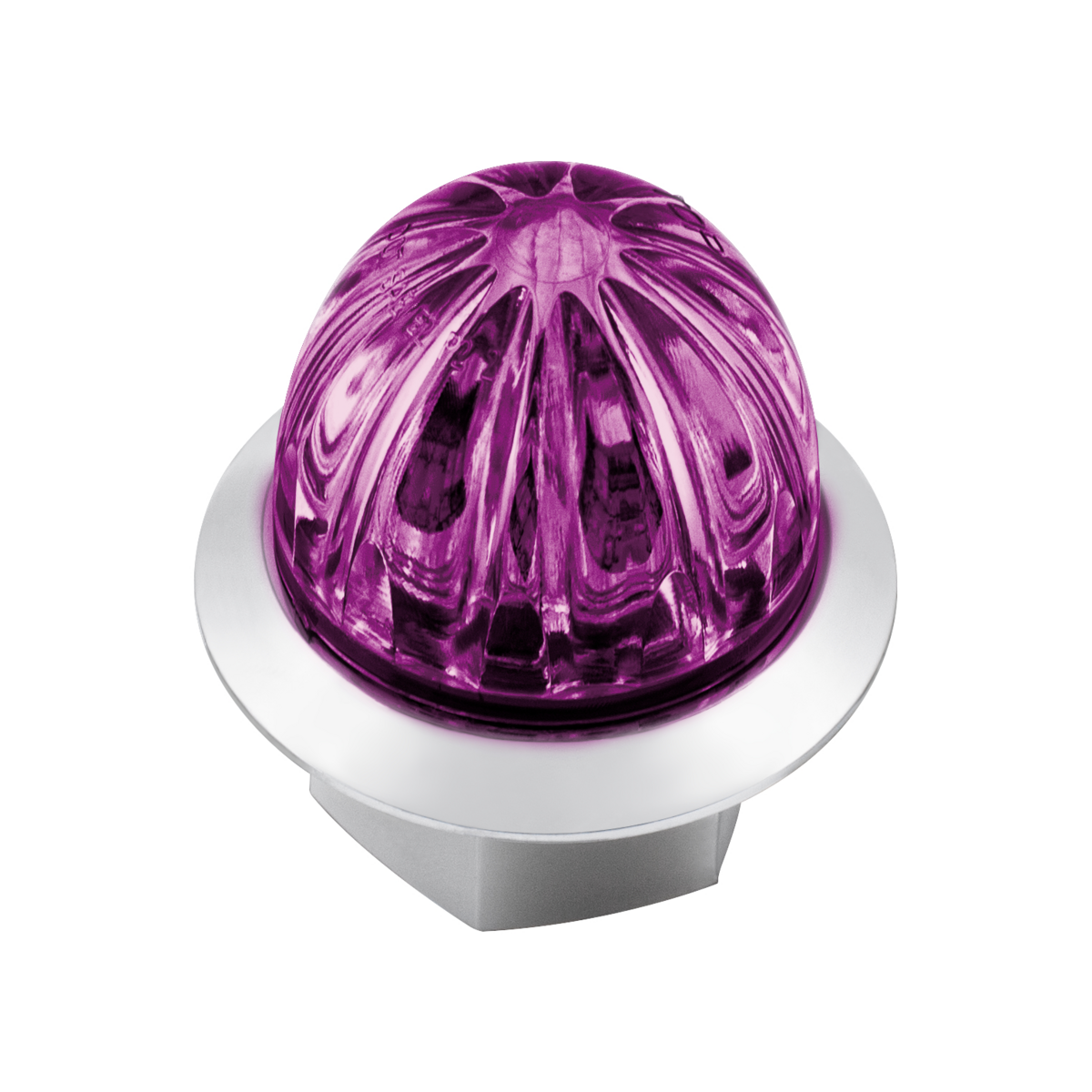 Double Fury Purple  Auxiliary to Amber Primary Dual Function 4 LED 1 1/8" Watermelon Light