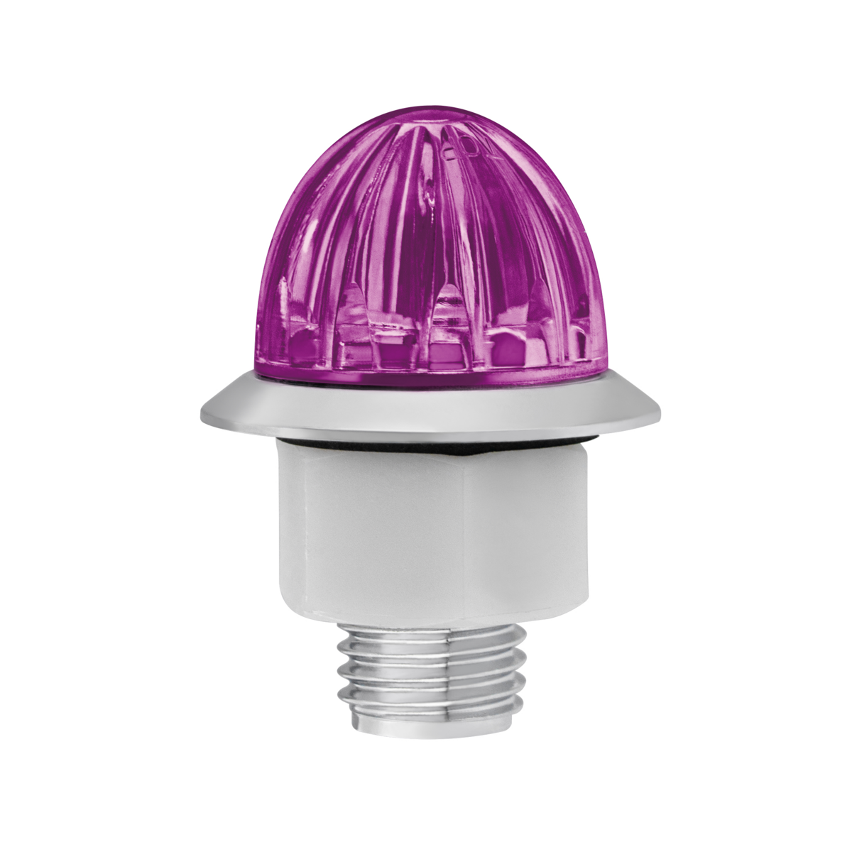Double Fury Purple  Auxiliary to Amber Primary Dual Function 4 LED 1 1/8" Watermelon Light