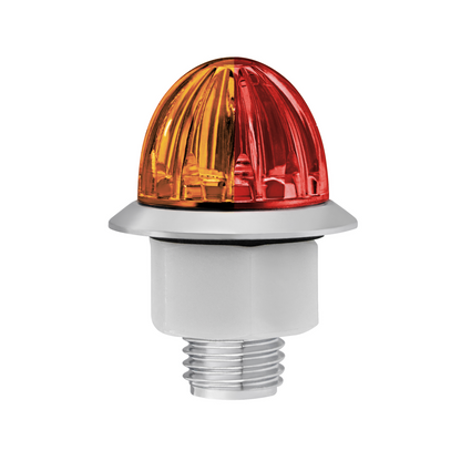 Double Fury Red Auxiliary to Amber Primary Dual Function 4 LED 1 1/8" Watermelon Light