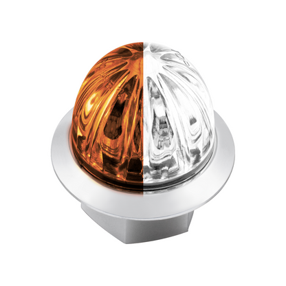 Double Fury White Auxiliary to Amber Primary Dual Function 4 LED 1 1/8" Watermelon Light