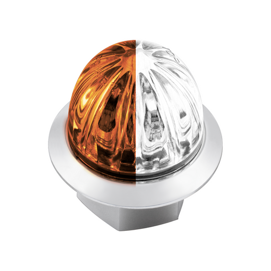 Double Fury White Auxiliary to Amber Primary Dual Function 4 LED 1 1/8" Watermelon Light