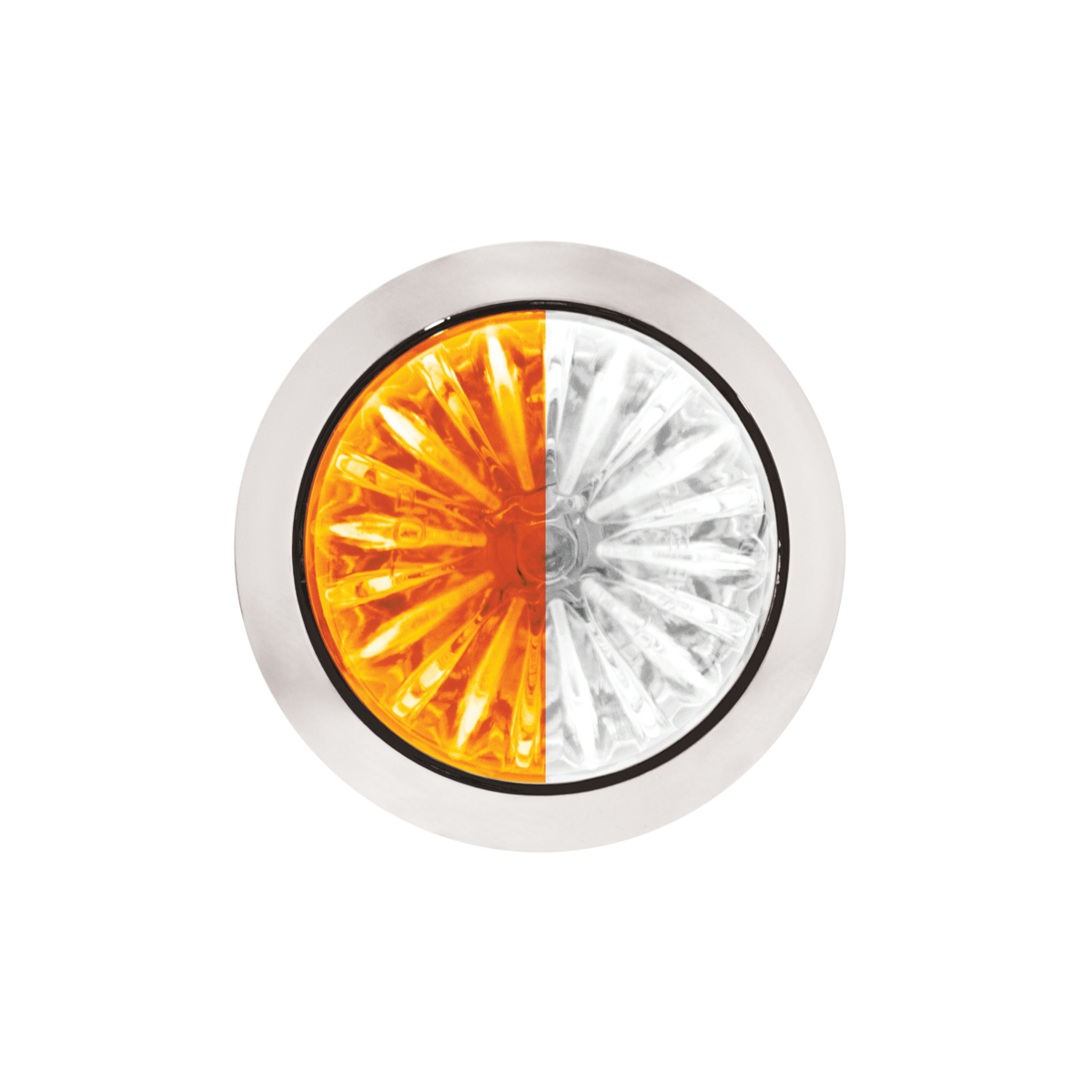 Double Fury White Auxiliary to Amber Primary Dual Function 4 LED 1 1/8" Watermelon Light