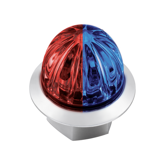 Double Fury Blue Auxiliary to Red Primary Dual Function 4 LED 1 1/8" Watermelon Light