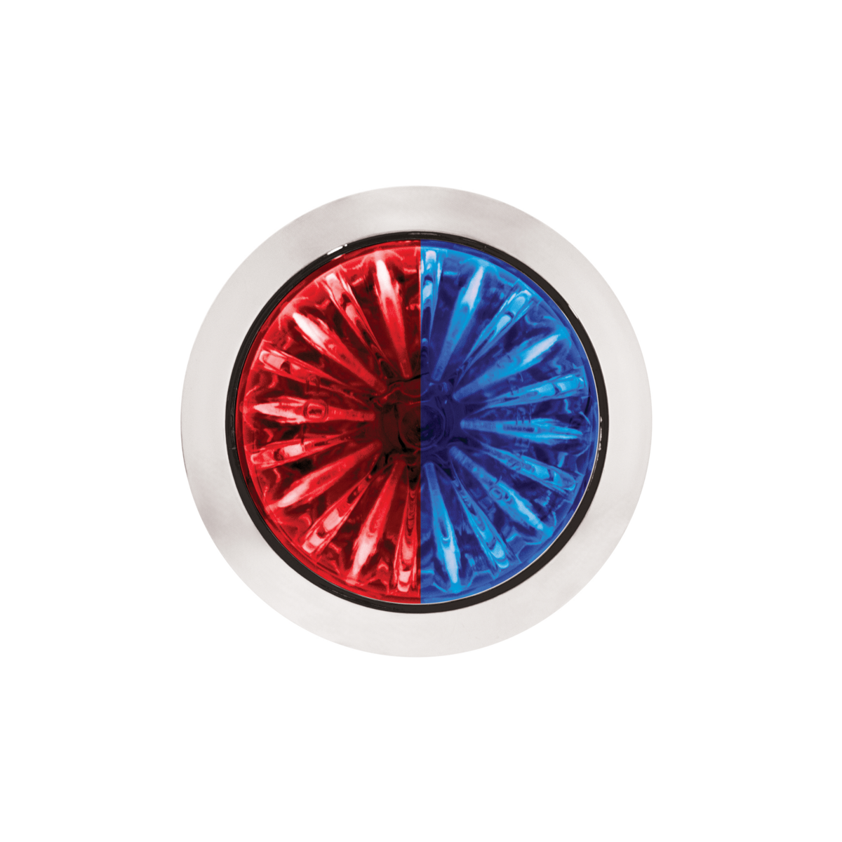 Double Fury Blue Auxiliary to Red Primary Dual Function 4 LED 1 1/8" Watermelon Light