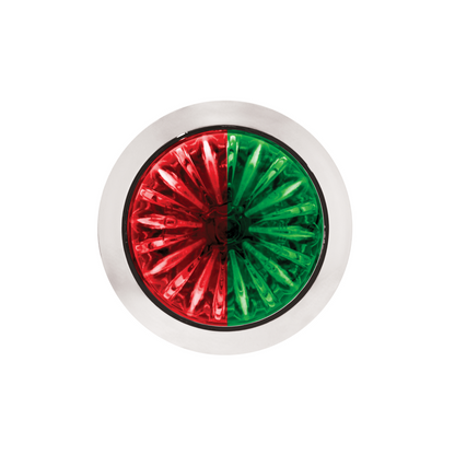 Double Fury Green Auxiliary to Red Primary Dual Function 4 LED 1 1/8" Watermelon Light