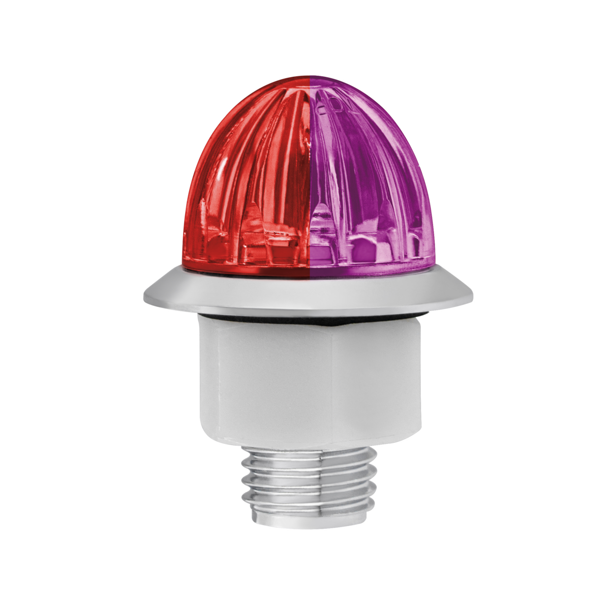 Double Fury Purple Auxiliary to Red Primary Dual Function 4 LED 1 1/8" Watermelon Light