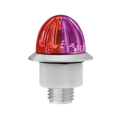 Double Fury Purple Auxiliary to Red Primary Dual Function 4 LED 1 1/8" Watermelon Light