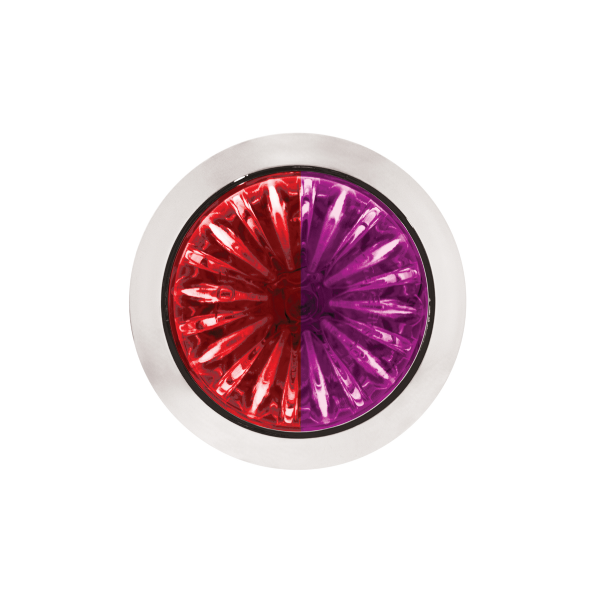 Double Fury Purple Auxiliary to Red Primary Dual Function 4 LED 1 1/8" Watermelon Light