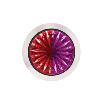 Double Fury Purple Auxiliary to Red Primary Dual Function 4 LED 1 1/8" Watermelon Light