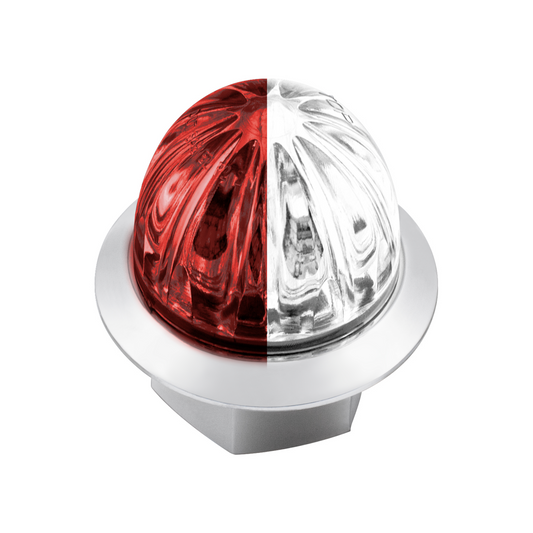 Double Fury White Auxiliary to Red Primary Dual Function 4 LED 1 1/8" Watermelon Light