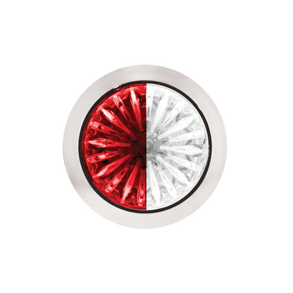 Double Fury White Auxiliary to Red Primary Dual Function 4 LED 1 1/8" Watermelon Light