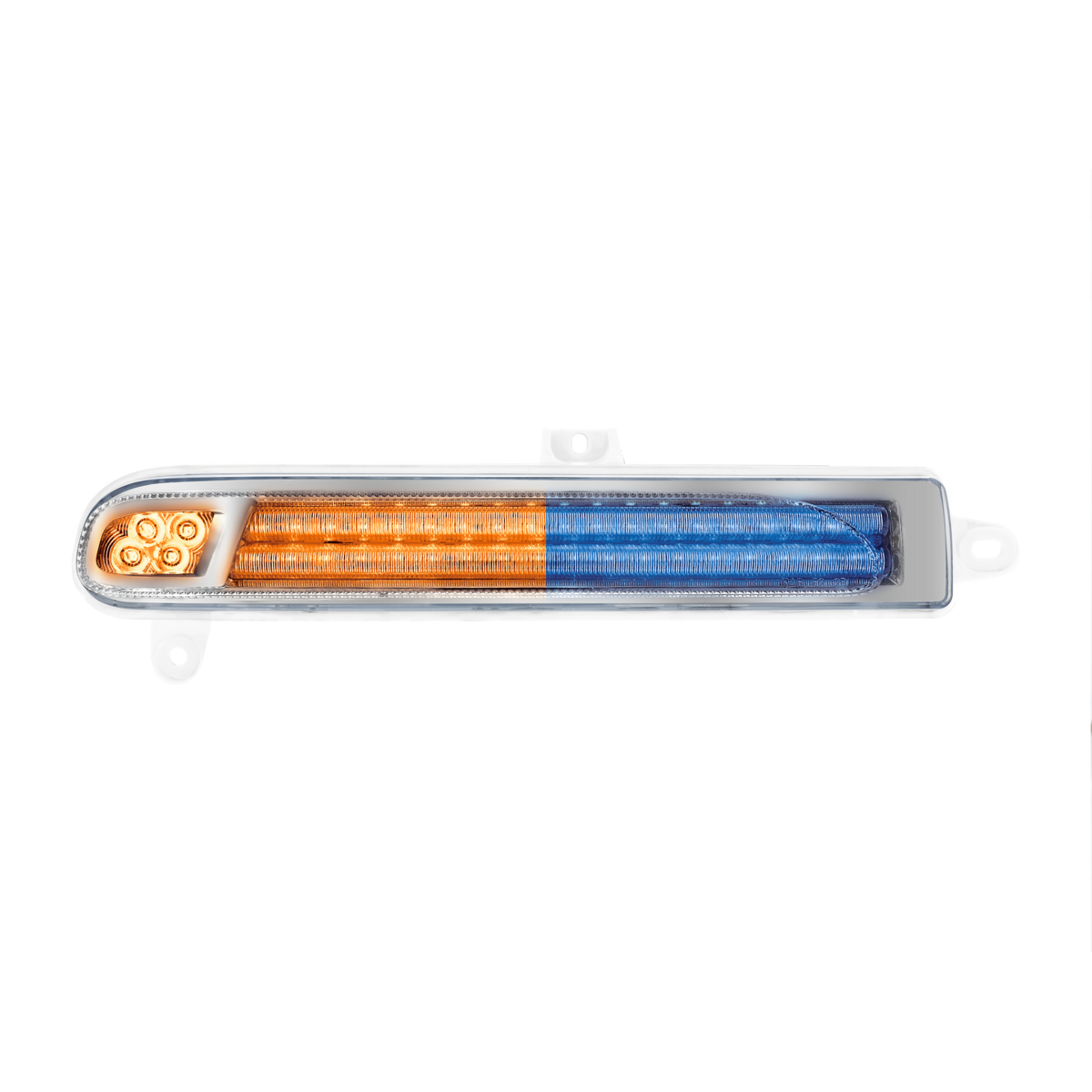 Peterbilt 389 Double Fury Blue Auxiliary to Amber Primary 78 LED Rear Headlight Turn Signal Light
