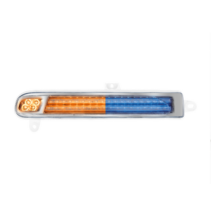 Peterbilt 389 Double Fury Blue Auxiliary to Amber Primary 78 LED Rear Headlight Turn Signal Light