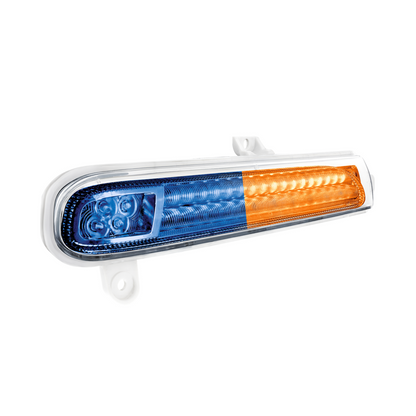Peterbilt 389 Double Fury Blue Auxiliary to Amber Primary 78 LED Rear Headlight Turn Signal Light