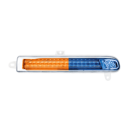 Peterbilt 389 Double Fury Blue Auxiliary to Amber Primary 78 LED Rear Headlight Turn Signal Light