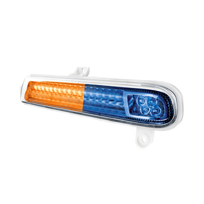 Peterbilt 389 Double Fury Blue Auxiliary to Amber Primary 78 LED Rear Headlight Turn Signal Light