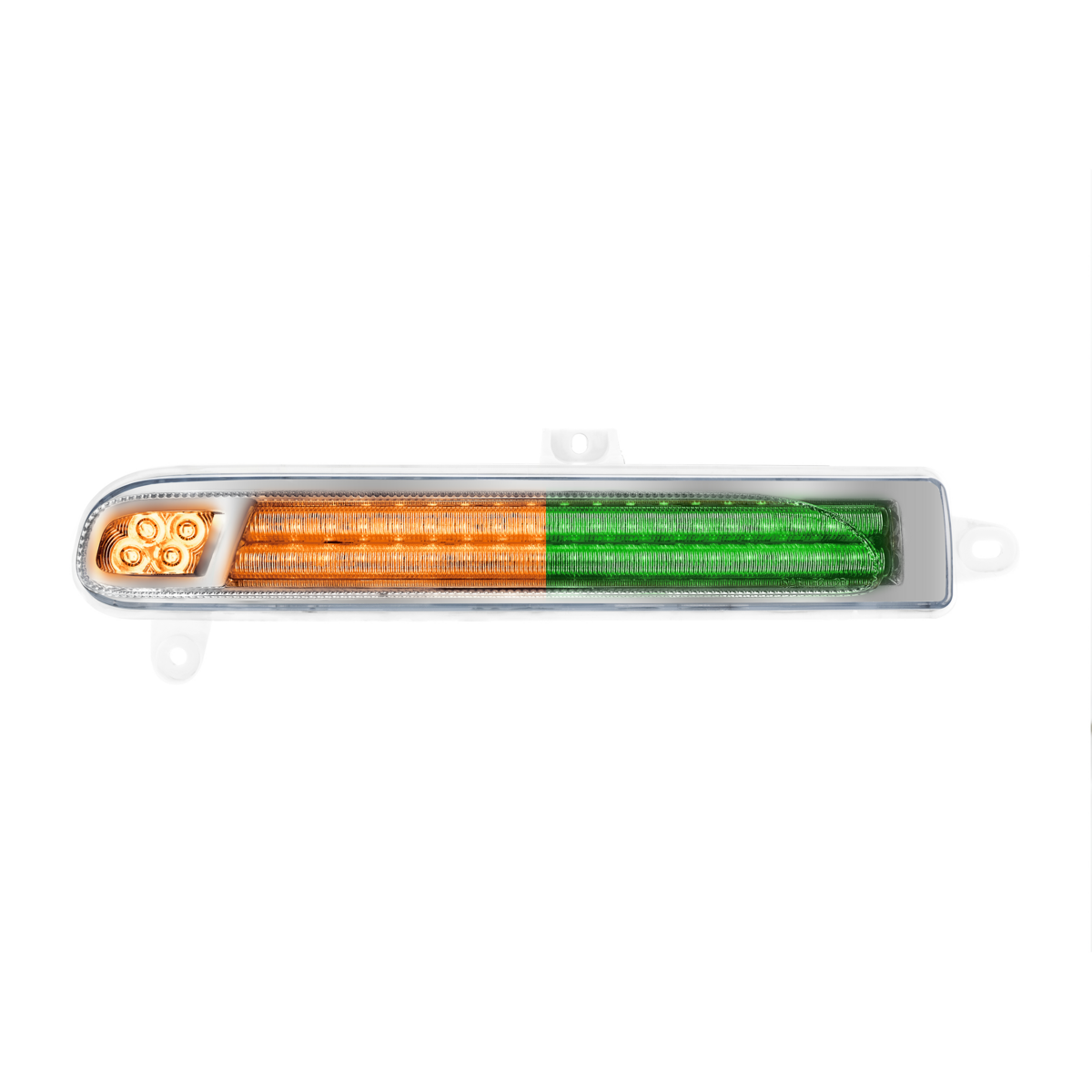 Peterbilt 389 Double Fury Green Auxiliary to Amber Primary 78 LED Rear Headlight Turn Signal Light