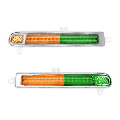 Peterbilt 389 Double Fury Green Auxiliary to Amber Primary 78 LED Rear Headlight Turn Signal Light