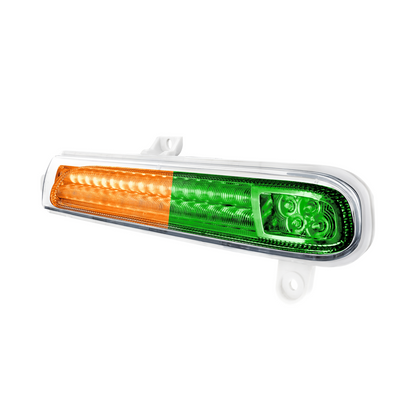 Peterbilt 389 Double Fury Green Auxiliary to Amber Primary 78 LED Rear Headlight Turn Signal Light