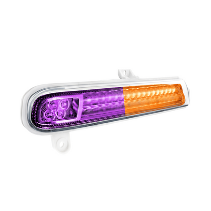 Peterbilt 389 Double Fury Purple Auxiliary to Amber Primary 78 LED Rear Headlight Turn Signal Light