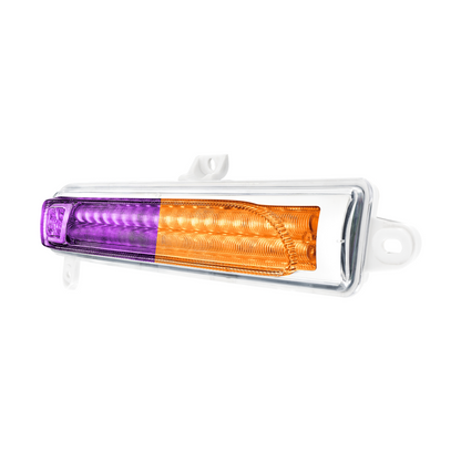 Peterbilt 389 Double Fury Purple Auxiliary to Amber Primary 78 LED Rear Headlight Turn Signal Light