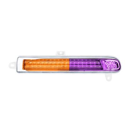 Peterbilt 389 Double Fury Purple Auxiliary to Amber Primary 78 LED Rear Headlight Turn Signal Light