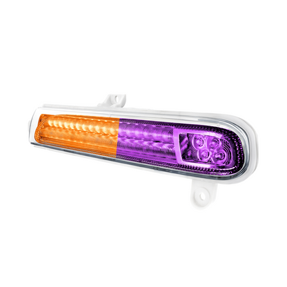 Peterbilt 389 Double Fury Purple Auxiliary to Amber Primary 78 LED Rear Headlight Turn Signal Light