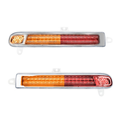Peterbilt 389 Double Fury Red Auxiliary to Amber Primary 78 LED Rear Headlight Turn Signal Light