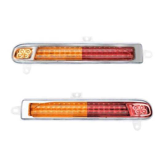 Peterbilt 389 Double Fury Red Auxiliary to Amber Primary 78 LED Rear Headlight Turn Signal Light