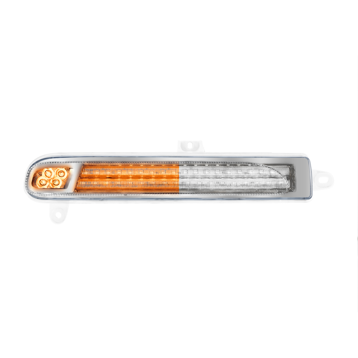 Peterbilt 389 Double Fury White Auxiliary to Amber Primary 78 LED Rear Headlight Turn Signal Light