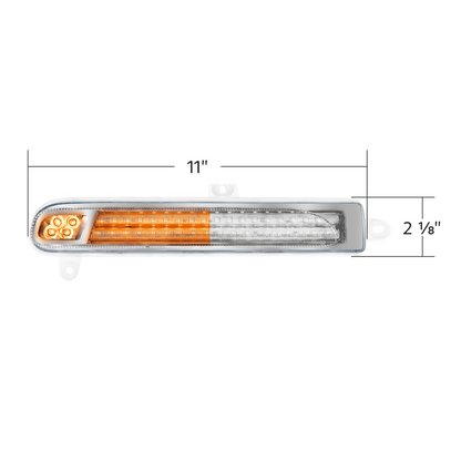 Peterbilt 389 Double Fury White Auxiliary to Amber Primary 78 LED Rear Headlight Turn Signal Light