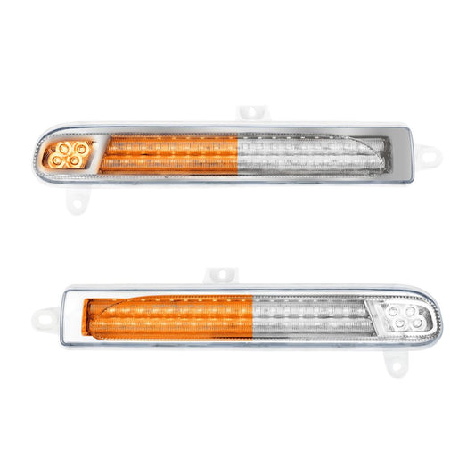 Peterbilt 389 Double Fury White Auxiliary to Amber Primary 78 LED Rear Headlight Turn Signal Light