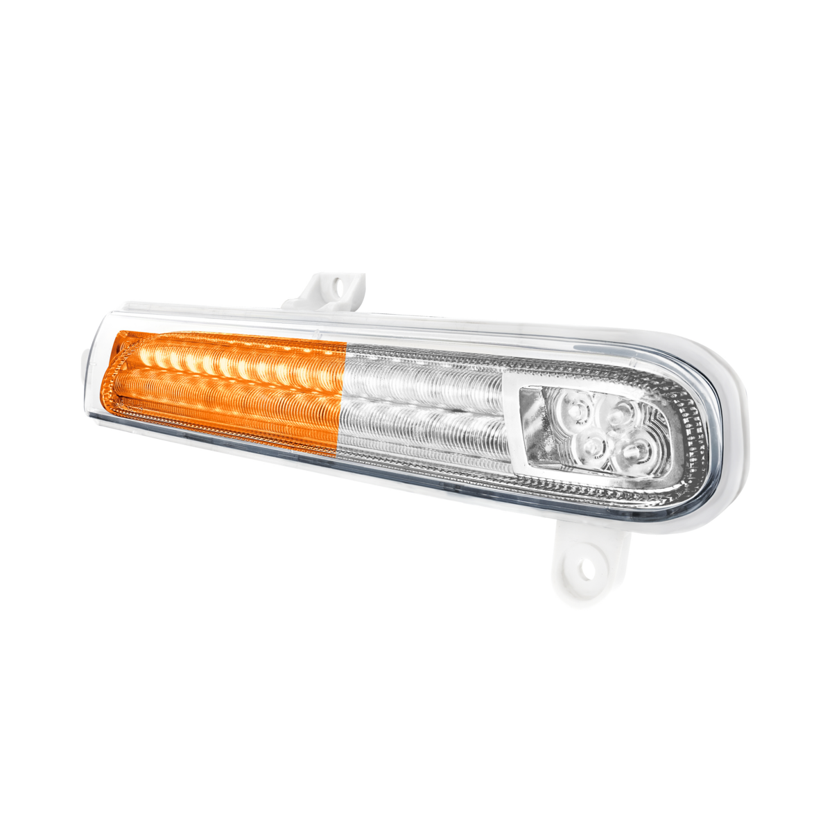 Peterbilt 389 Double Fury White Auxiliary to Amber Primary 78 LED Rear Headlight Turn Signal Light