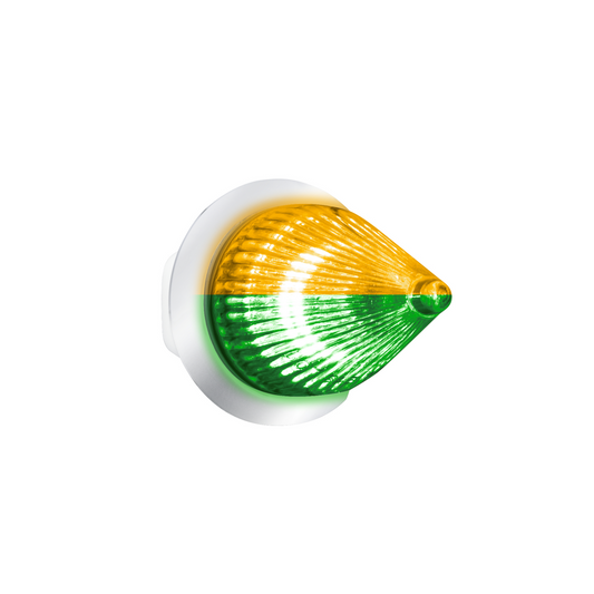 Double Fury Green Auxiliary to Amber Primary Function 4 LED 1 1/8" Spike Light