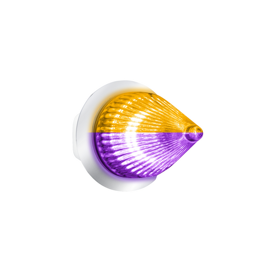 Double Fury Purple Auxiliary to Amber Primary Function 4 LED 1 1/8" Spike Light