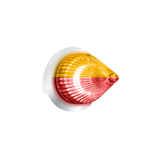 Double Fury Red Auxiliary to Amber Primary Function 4 LED 1 1/8" Spike Light