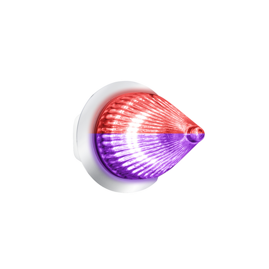 Double Fury Purple Auxiliary to Red Primary Function 4 LED 1 1/8" Spike Light