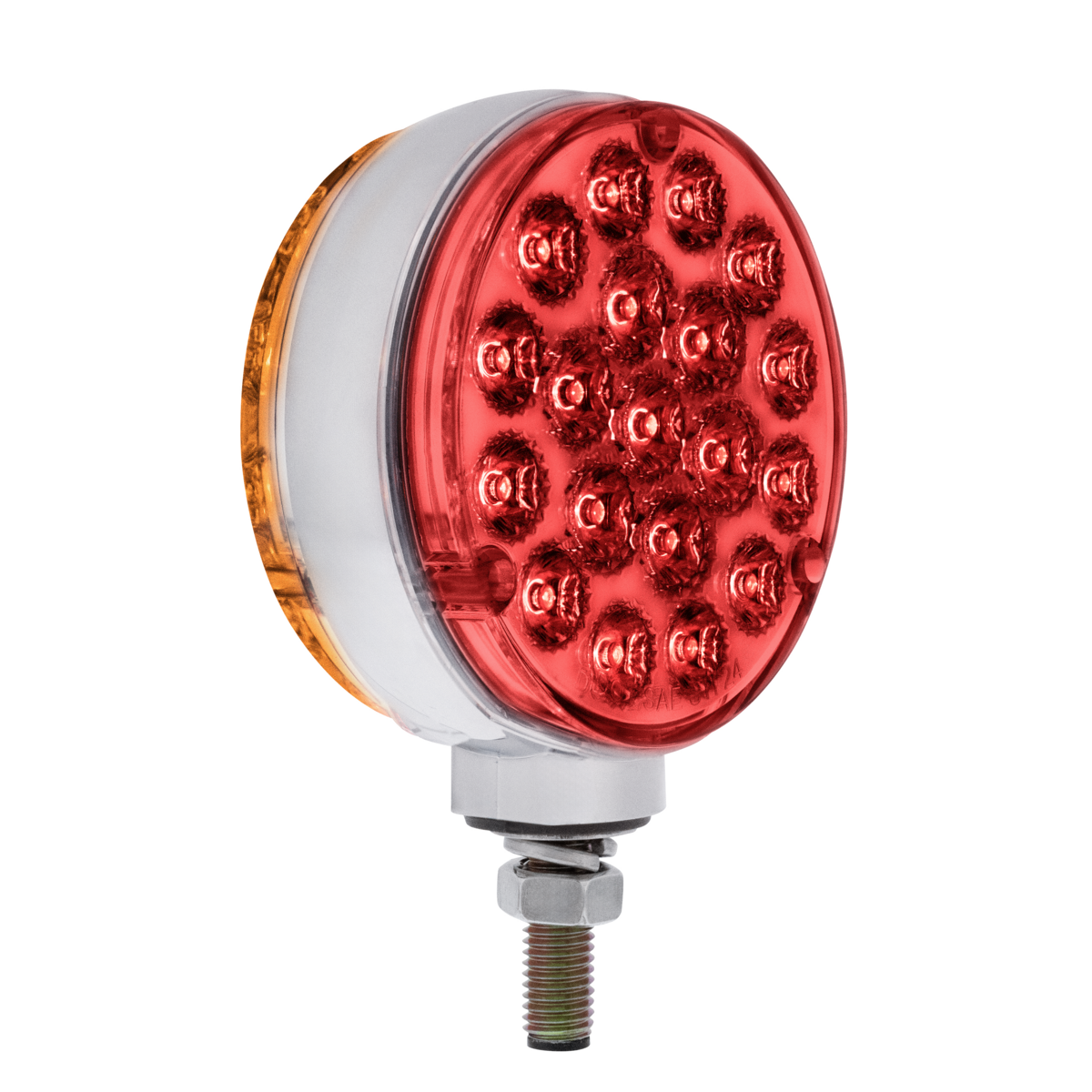 Double Fury Blue Auxiliary to Amber and Red Primary Dual Function 38 LED Reflector Double Face Turn Signal Light