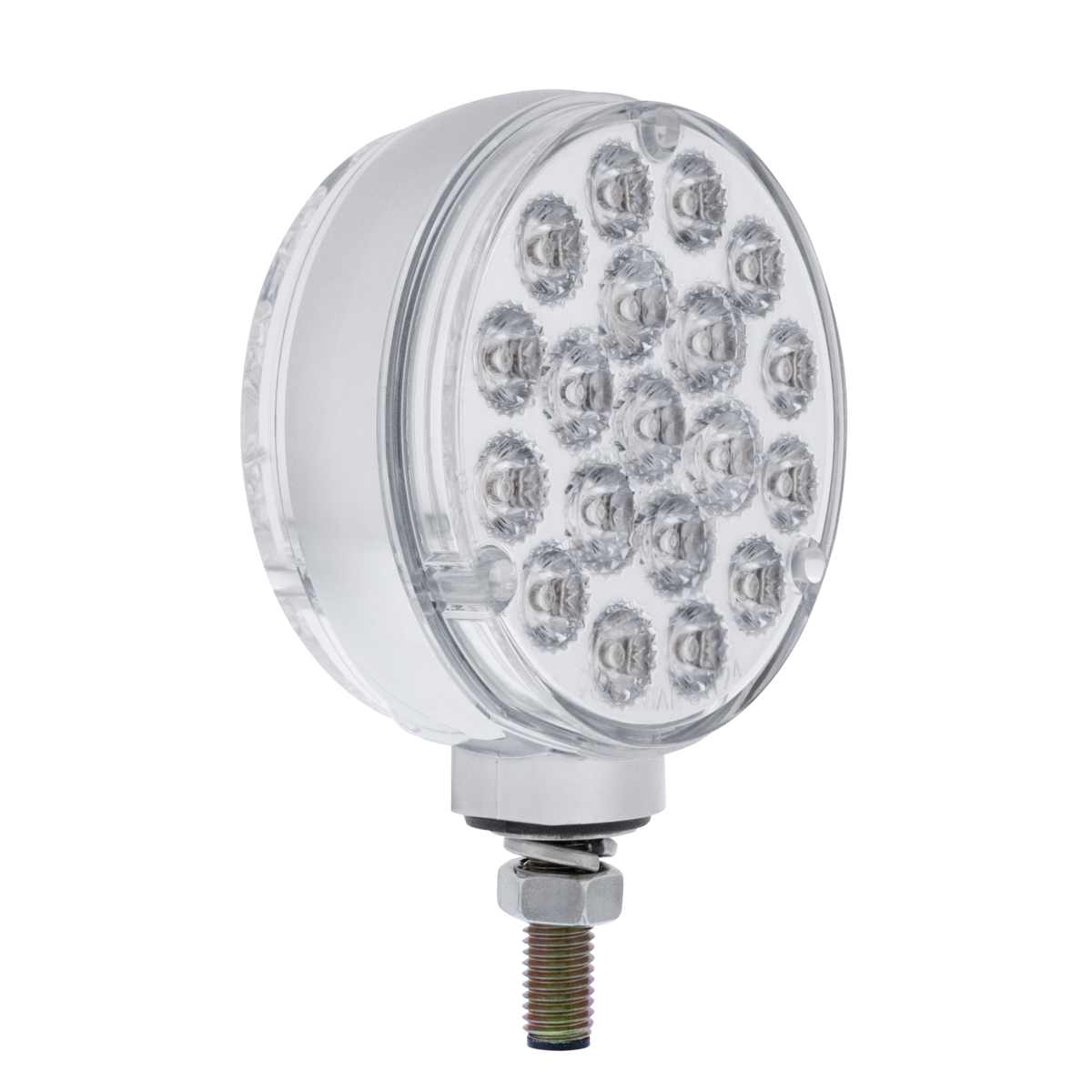 Double Fury Blue Auxiliary to Amber and Red Primary Dual Function 38 LED Reflector Double Face Turn Signal Light