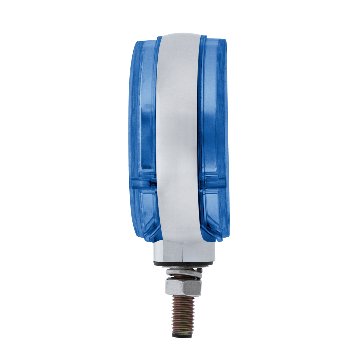 Double Fury Blue Auxiliary to Amber and Red Primary Dual Function 38 LED Reflector Double Face Turn Signal Light