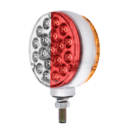 Double Fury White Auxiliary to Amber and Red Primary Dual Function 38 LED Reflector Double Face Turn Signal Light