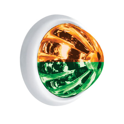 UltraBurst Double Fury Green Auxiliary to Amber Clearance and Marker 9 LED 1 1/2" Watermelon Light
