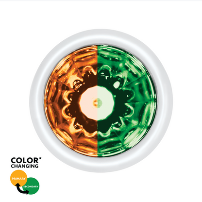 UltraBurst Double Fury Green Auxiliary to Amber Clearance and Marker 9 LED 1 1/2" Watermelon Light
