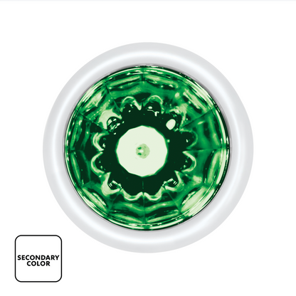 UltraBurst Double Fury Green Auxiliary to Amber Clearance and Marker 9 LED 1 1/2" Watermelon Light
