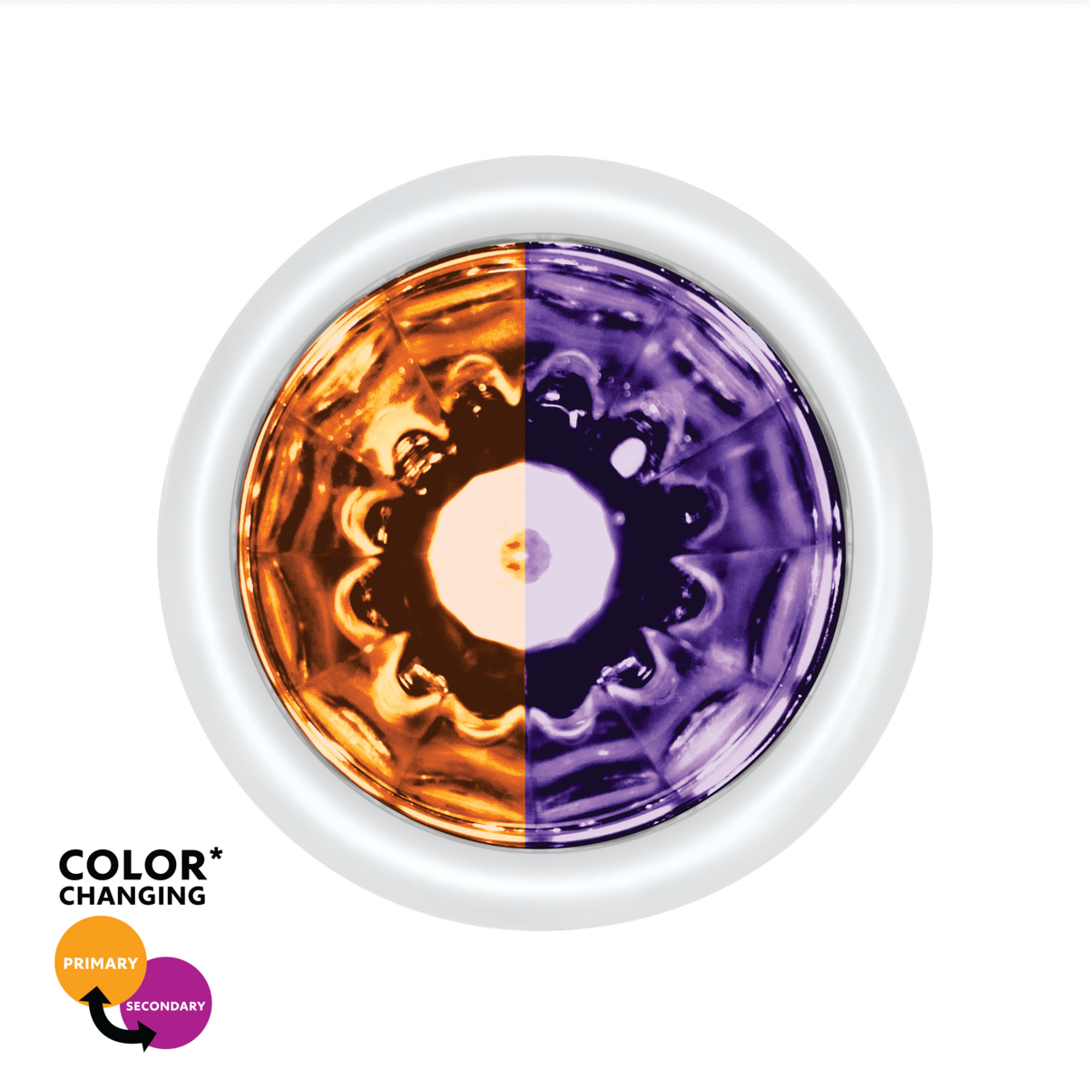 UltraBurst Double Fury Purple Auxiliary to Amber Clearance and Marker 9 LED 1 1/2" Watermelon Light